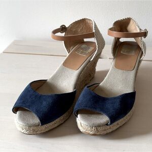 Kanna Espadrille Woven heel open toe wedges Size 39 US 8